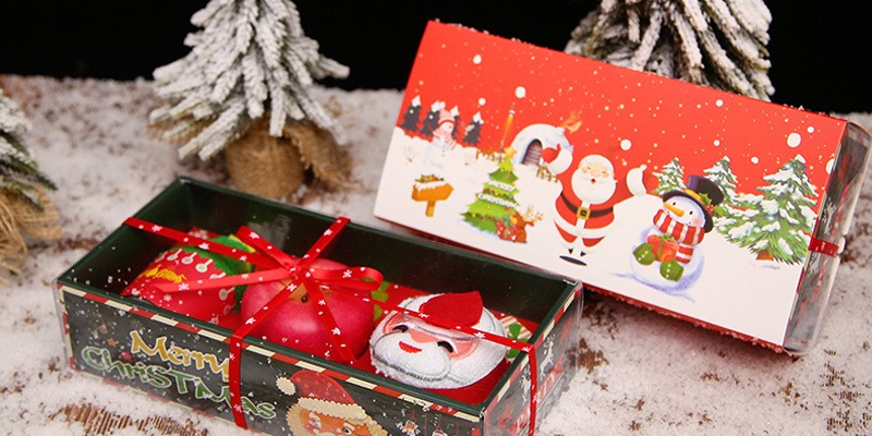 圣诞节毛巾蜡烛套装礼盒公司新奇礼品节日活动礼物